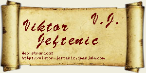 Viktor Jeftenić vizit kartica